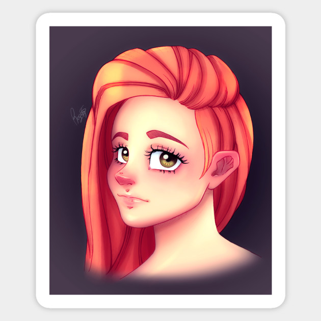 Anime Redhead 02 Anime Sticker Teepublic