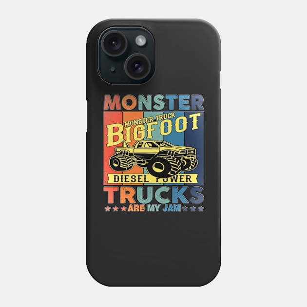 Funny Aesthetic Quotes Monster Truck Bigfoot Car for Birthday Boy, Toddlers, Youth & Adults Phone Case by masterpiecesai