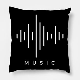 Music Minimalistic Sound Waves Pillow