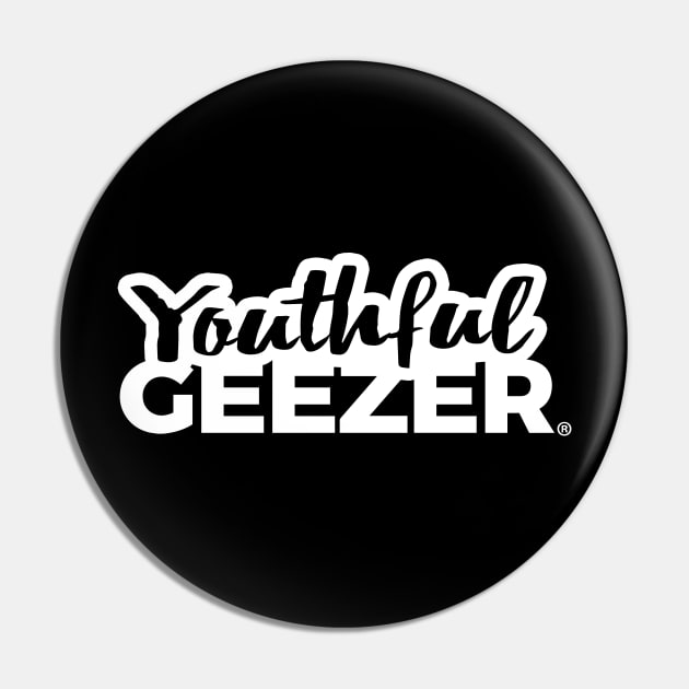 Youthful Geezer Brand Logo Pin by YouthfulGeezer