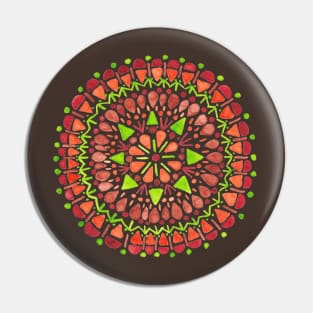 Autumn Mandala Pin