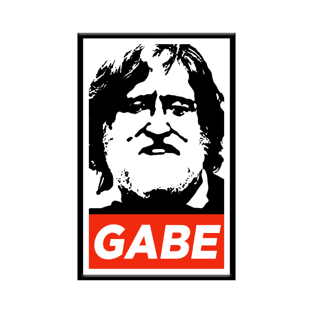 Gabe Newell Steam Gaben Buy Poster Design Obey by Kaamalauppias