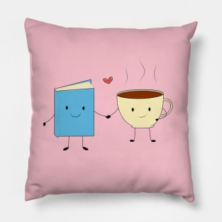 Books Coffee Love Pillow