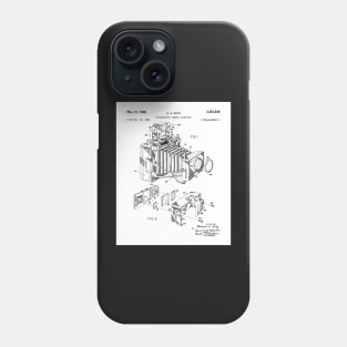 Vintage Camera Patent - Photographer Camera Art - Black And White Phone Case