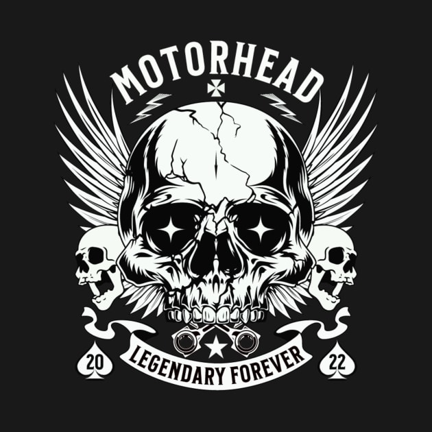 skull motorhead forever retro by girls store