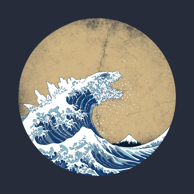 Disover Hokusai Kaiju - Vintage version - Hokusai - T-Shirt