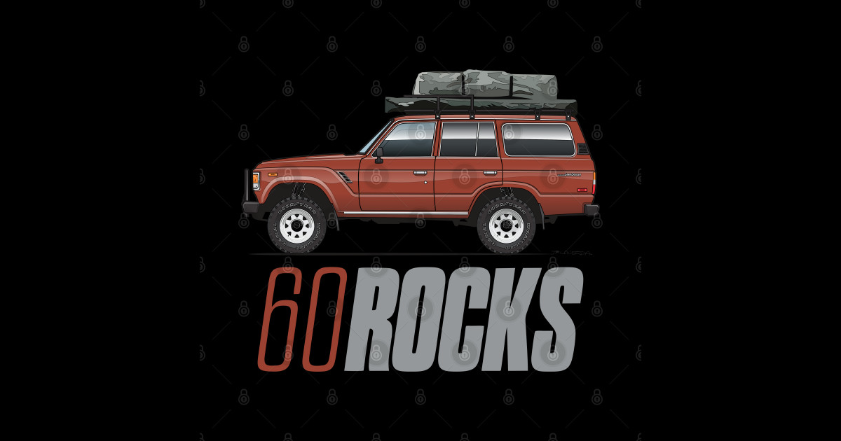 60 rocks-Cooper - Fj60 Land Cruiser - Sticker | TeePublic