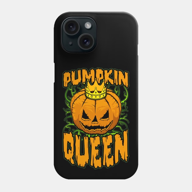 Halloween Pumpkin Queen Jack O'Lantern Royal Crown Phone Case by Grandeduc