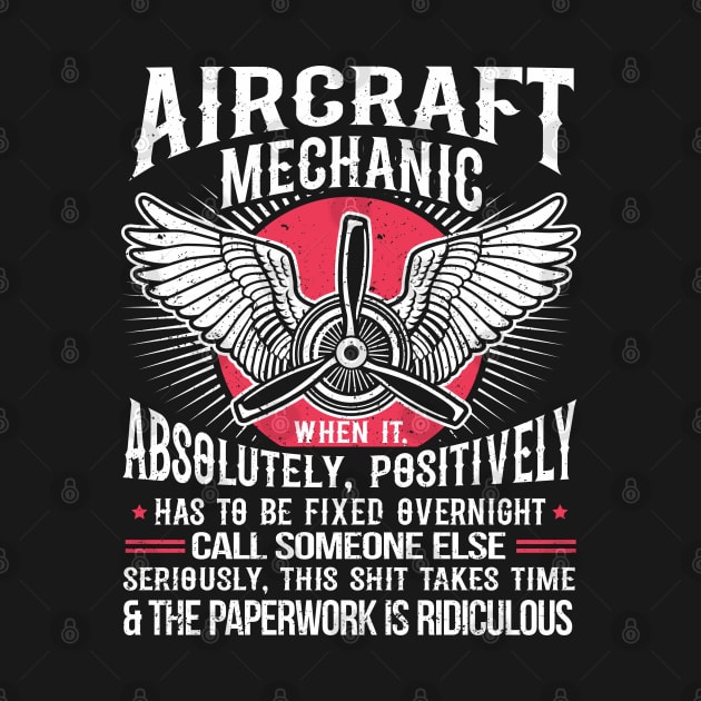 Aircraft Mechanic Aviation Airplane Mechanic by IngeniousMerch