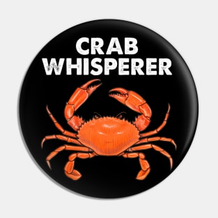 Cool Crab Whisperer Art For Crabbing Crab Fishing Pin