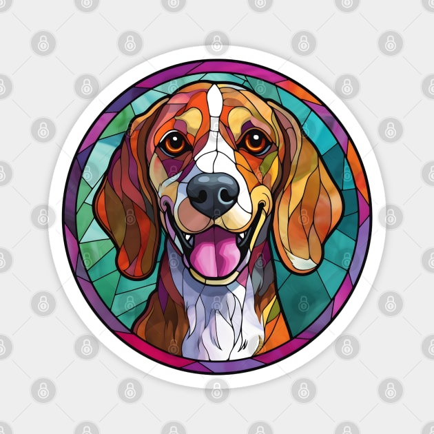 Stained Glass Beagle Magnet by BrightC