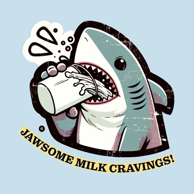 Milk-Shark Fusion - 'Jawsome Milk Cravings' by Conversion Threads