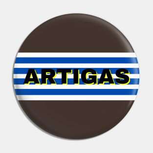 Artigas City in Uruguay Flag Stripes Pin