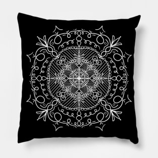 Flowers & Hearts Mandala Pillow