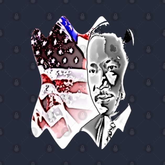 Martin luther king flag usa No violence by Lebihanto