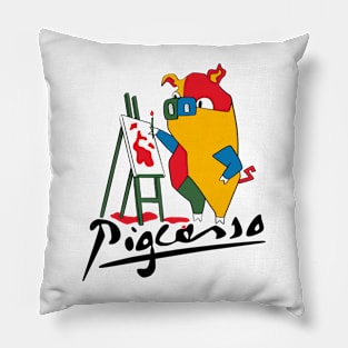 Pigcasso by Tobe Fonseca Pillow