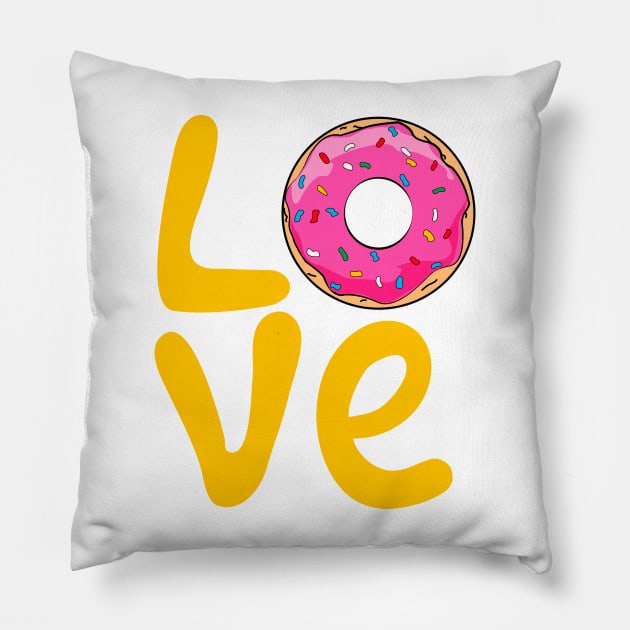 LOVE DONUTS SIMPFNT Pillow by SIMPLICITEE