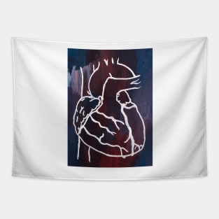 Gouached Heart Tapestry