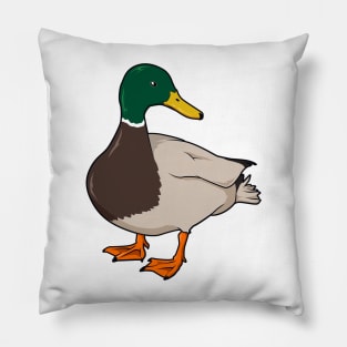 Drawing of mallard duck Pillow