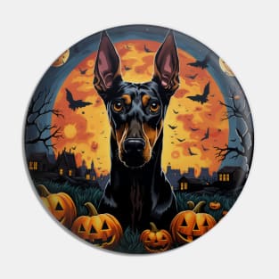 Doberman Halloween Pin