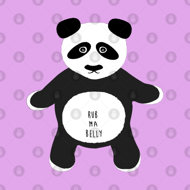 Funny Lucky Panda Shirt Rub Belly for Good Luck by so_celia