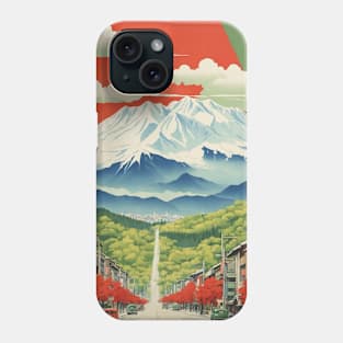 Sapporo Japan Vintage Poster Tourism Phone Case