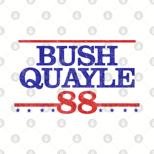 Distressed Bush Quayle 88 by Tee Arcade