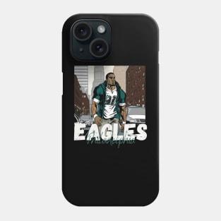 Philadelphia eagles football player graphic design cartoon style beautiful artwork Phone Case