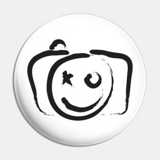 Happy Face Smile Click Pin