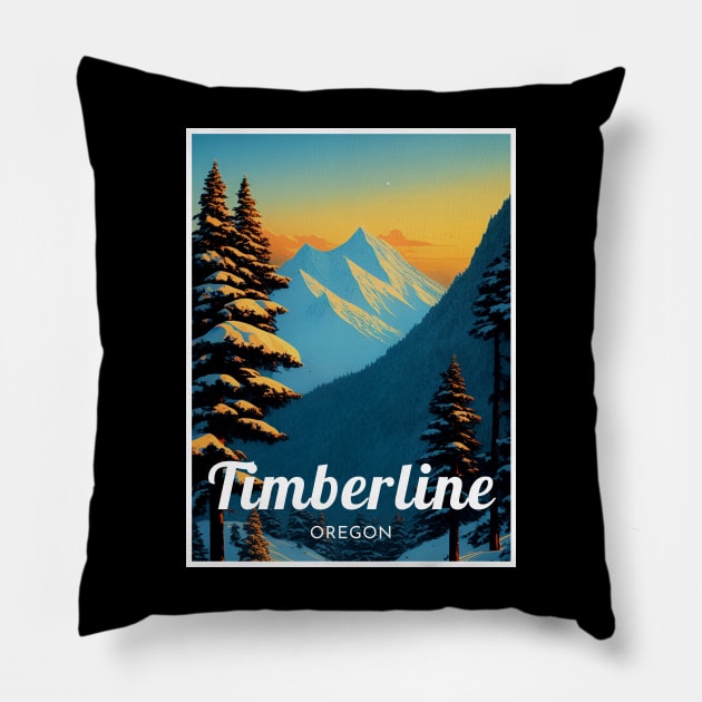 Timberline Oregon United States Ski Pillow by UbunTo