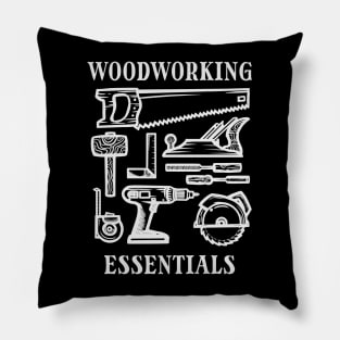 Woodworking Essentials - Carpenter's Basic Tools Pillow