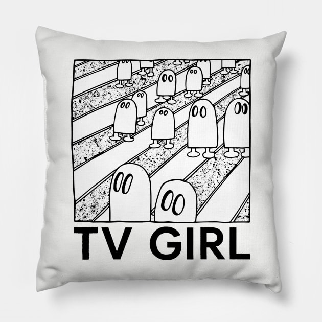 tv girl • • Original Fan Art Design Pillow by unknown_pleasures