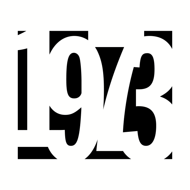 1973 Funky Overlapping Reverse Numbers for Light Backgrounds by MotiviTees