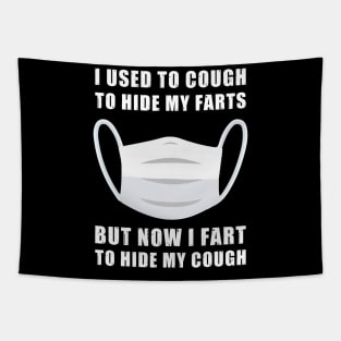 Funny Pandemic Face Mask Fart Design Tapestry