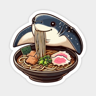 Eagle Ray Eating Ramen Magnet