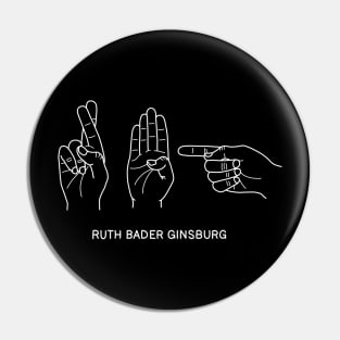 Ruth Bader Ginsburg ASL Pin