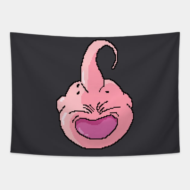 Fat Buu Pixel Art Tapestry by GeekLevelAsian