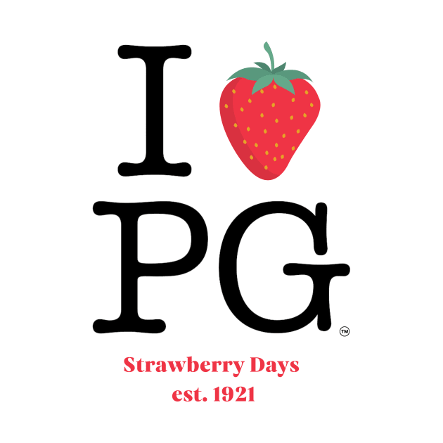 I Strawberry PG-Black Font by PG Utah Merch