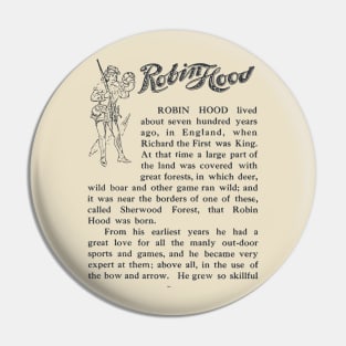 Robin Hood - Sherwood Forest - Little John - Children's book Pin