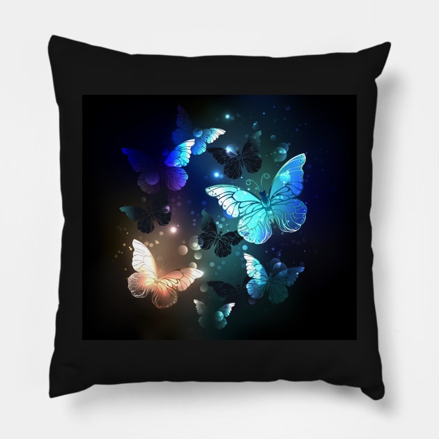 Fluttering Butterfly Pillow by Blackmoon9