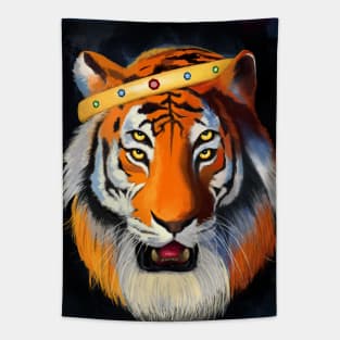 Double Eyed Tiger King Head Tapestry