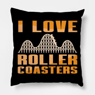 I Love Rollercoasters Pillow