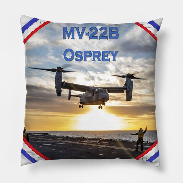 V-22 Osprey Pillow by Airdale Navy