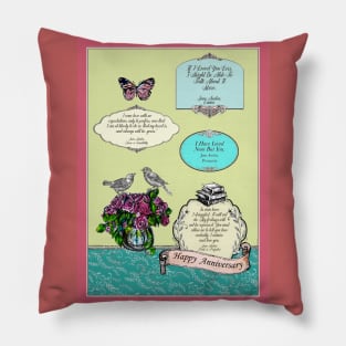 Jane Austen quotes - Happy Anniversary Pillow