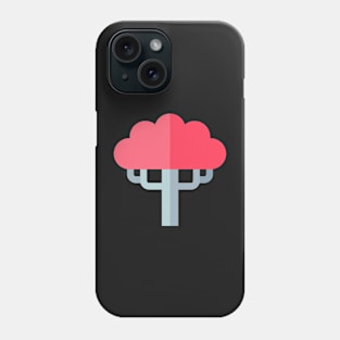 Pink blossom tree icon Phone Case