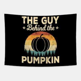 Retro Vintage The Guy Behind The Pumpkin Baby Shower Gift Tapestry