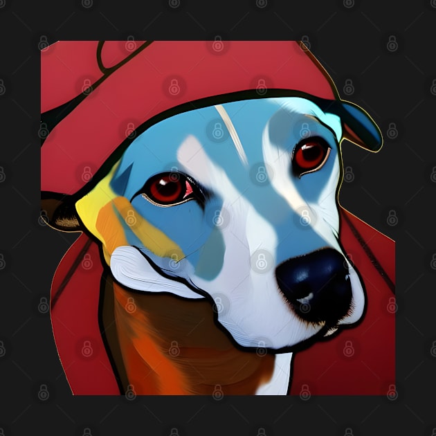 Fashionable Whippet Portrait by Ameiva