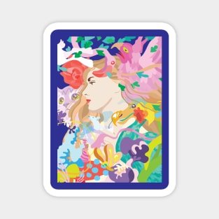 Alice in Wonder Garden Magnet