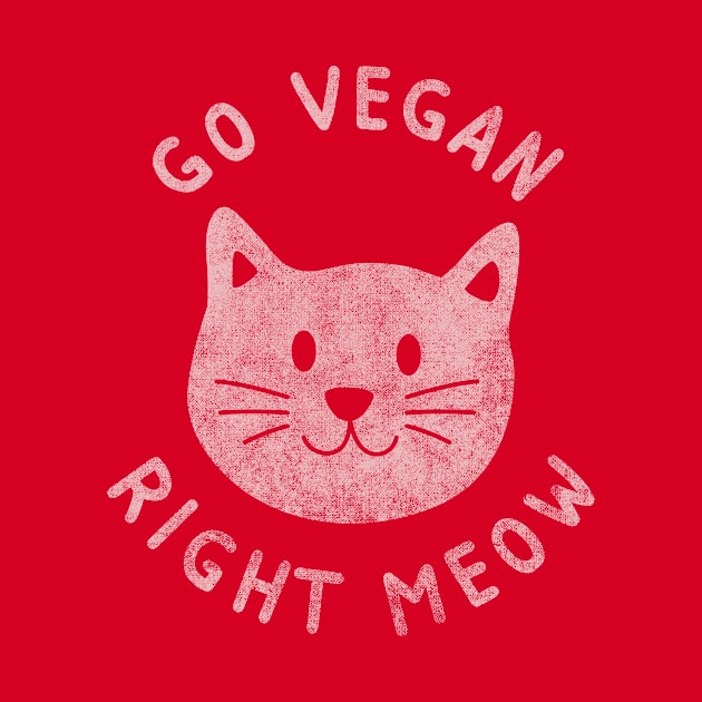 Go Vegan Right Meow Cat Face by yeoys