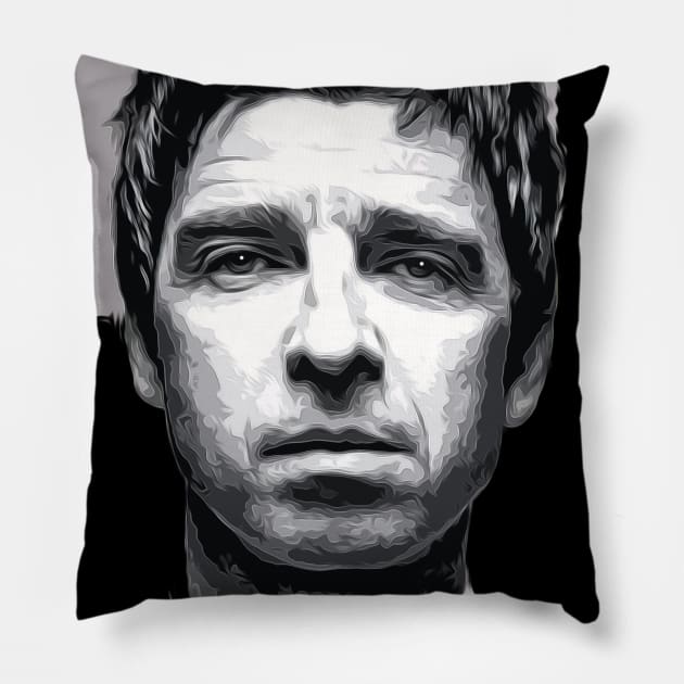 Noel Gallagher Pillow by SiSuSiSu